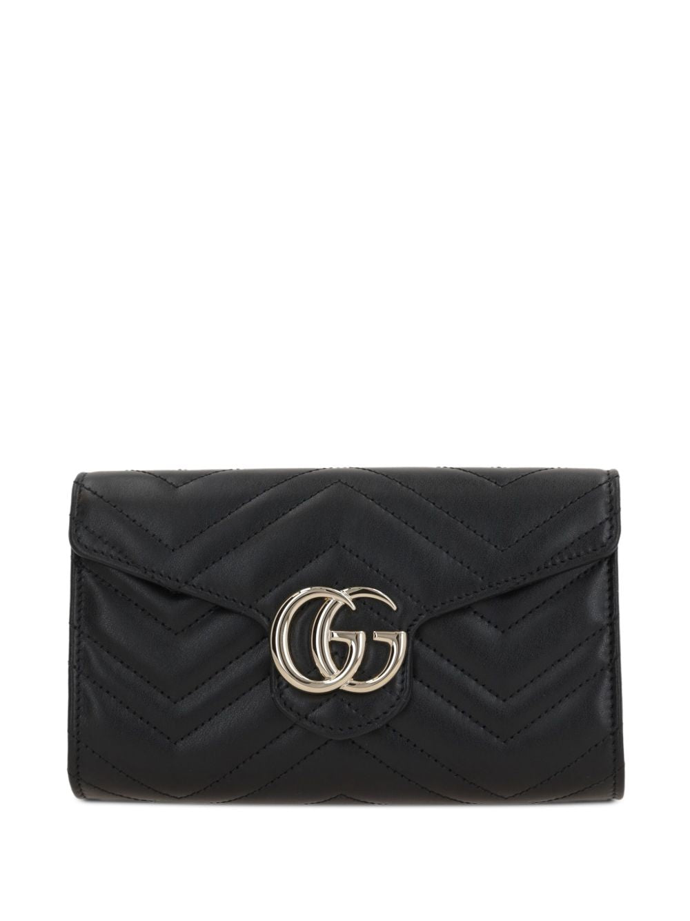 GUCCI GG MARMONT LEATHER WALLET ON CHAIN