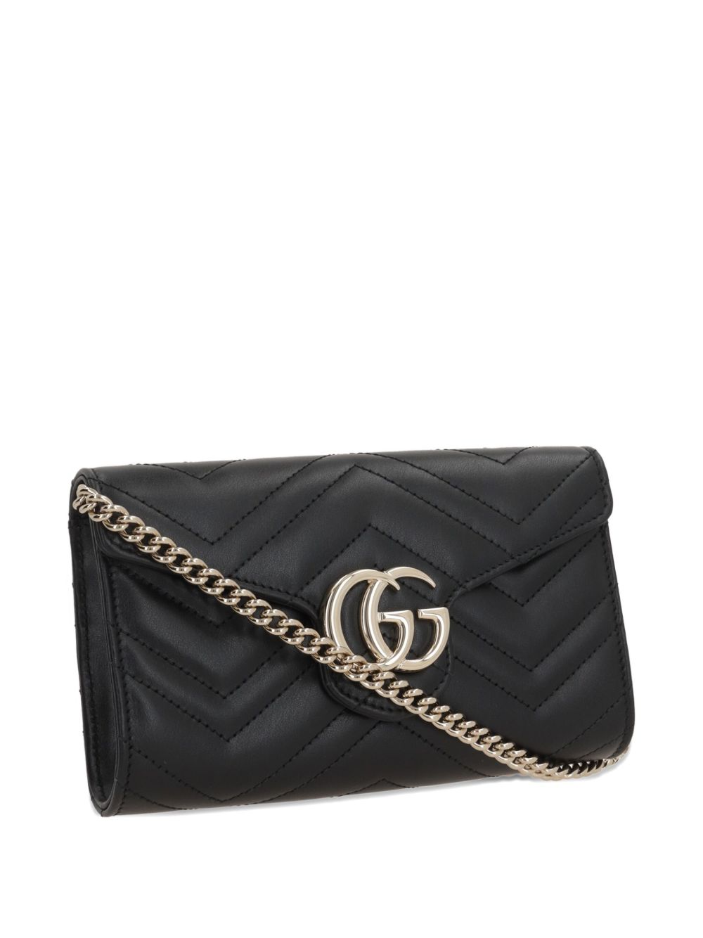 GUCCI GG MARMONT LEATHER WALLET ON CHAIN