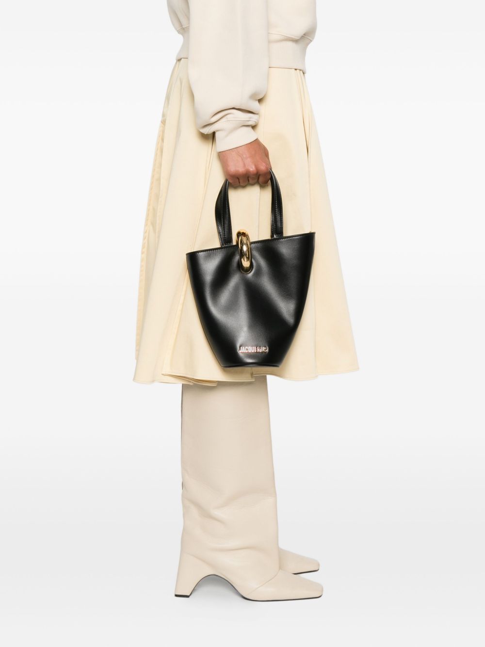 JACQUEMUS LE PETIT LEATHER DOLL BUCKET BAG