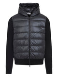 WOOL AND NYLON PADDED CARDIGAN