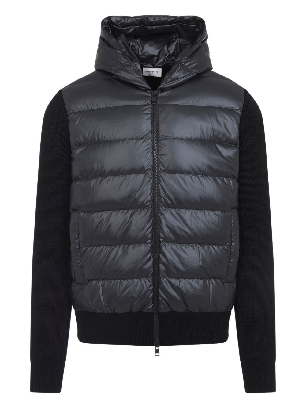 WOOL AND NYLON PADDED CARDIGAN