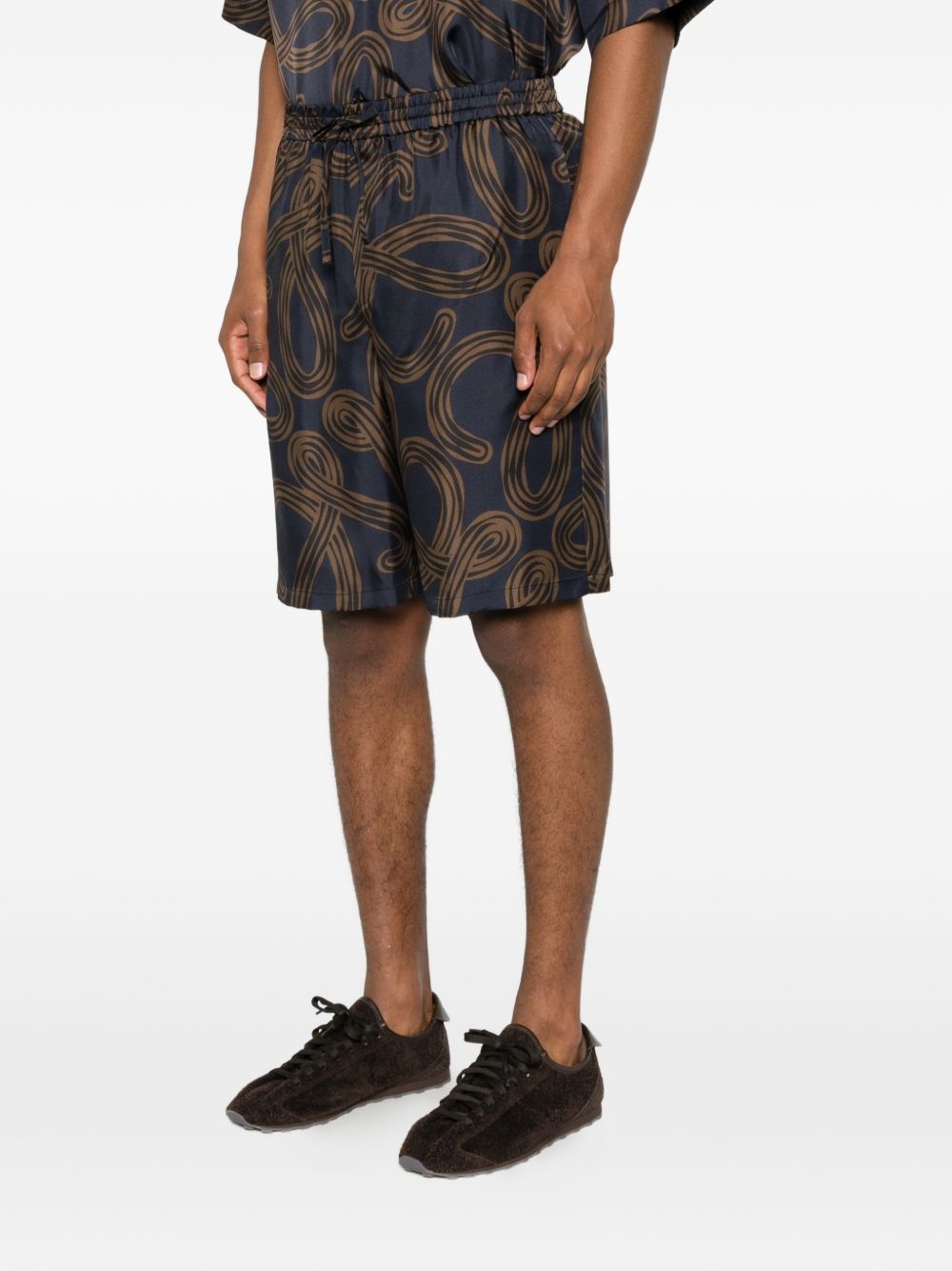 Loewe Paula's Ibiza Printed Silk Shorts