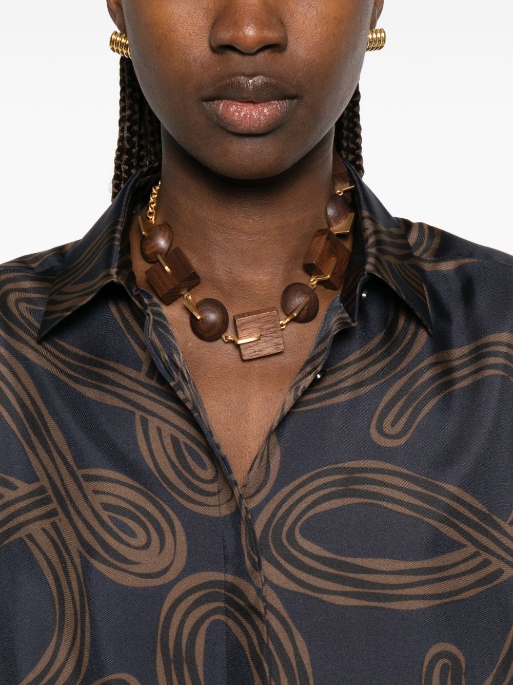 Loewe Paula's Ibiza Printed Silk Shirt — Blue