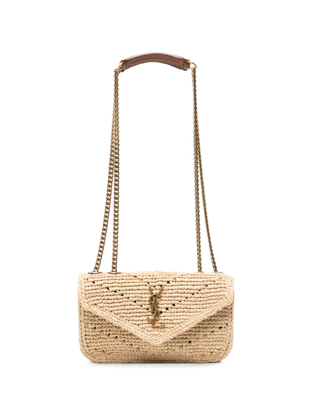 MINI LOULOU BAG IN RAFFIA