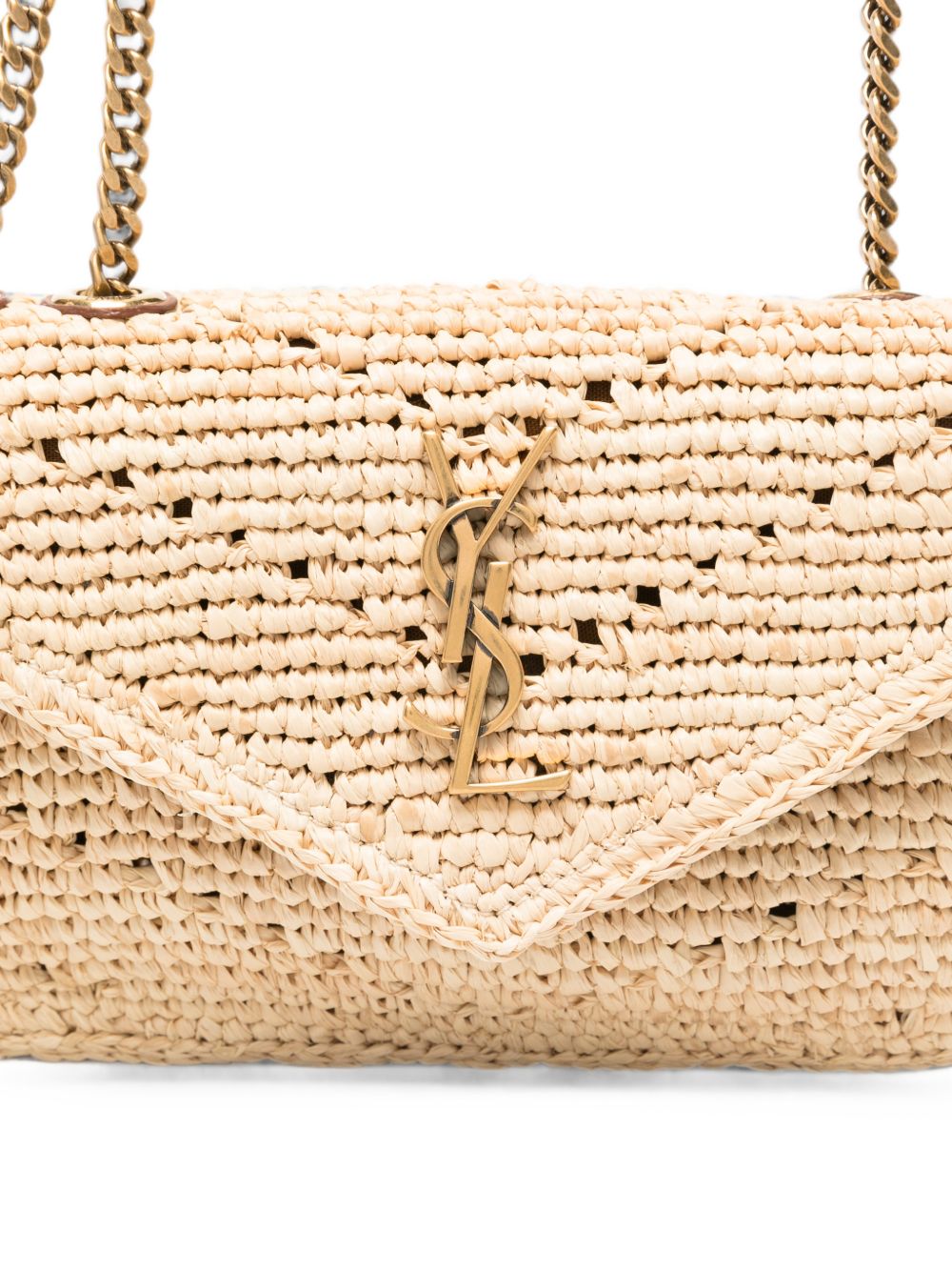 MINI LOULOU BAG IN RAFFIA