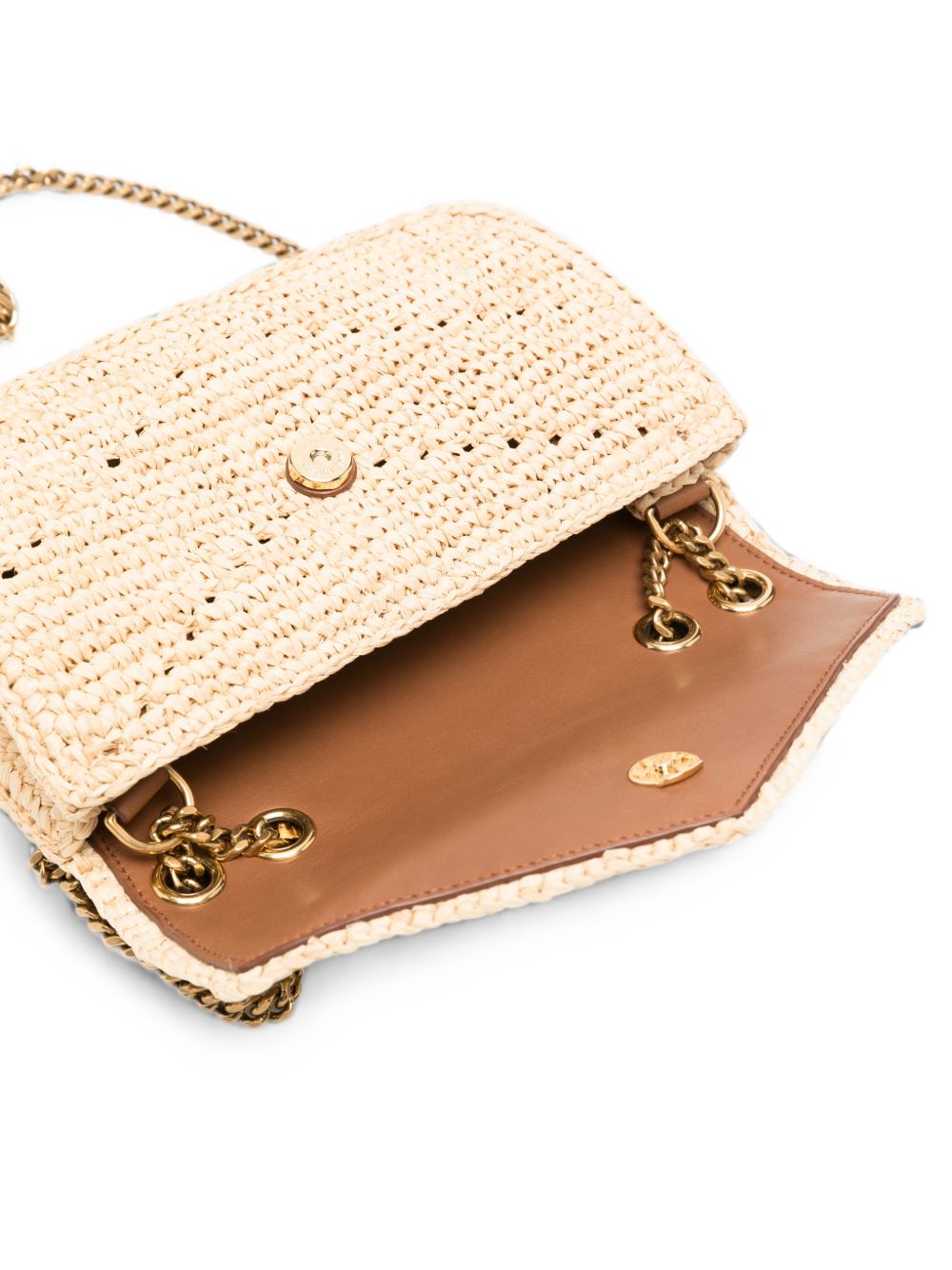 MINI LOULOU BAG IN RAFFIA