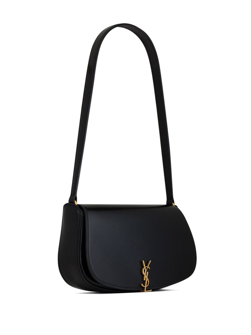 SAINT LAURENT Demi Lune Leather Shoulder Bag