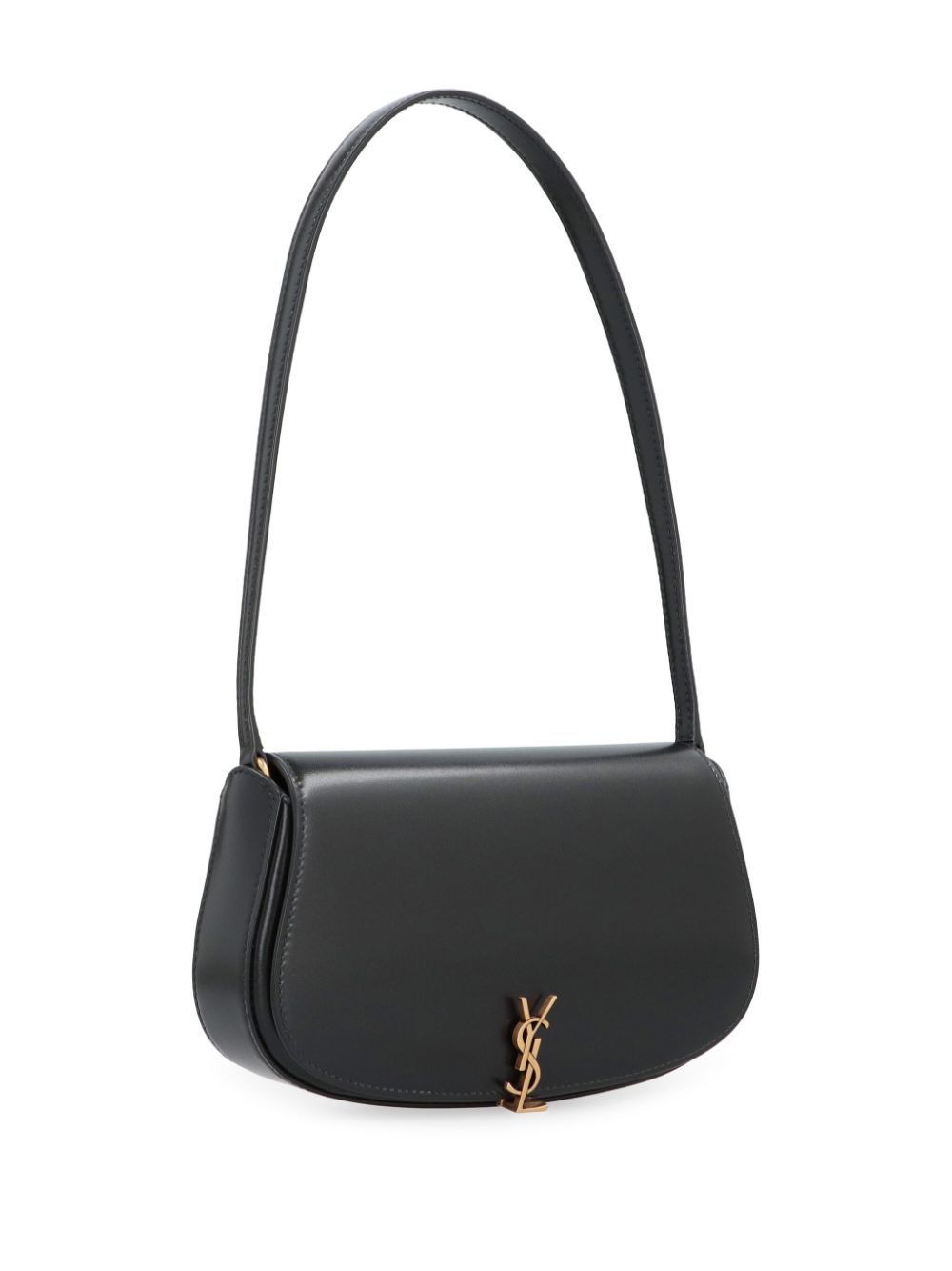 SAINT LAURENT Demi Lune Leather Shoulder Bag
