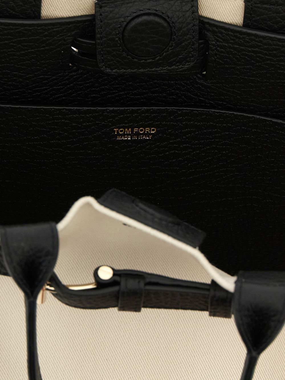 Tom Ford Audrey Small Canvas Tote Bag — Beige