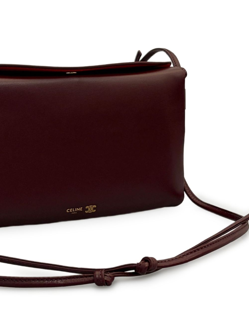 CELINE TRIO FLAP LEATHER MINI BAG