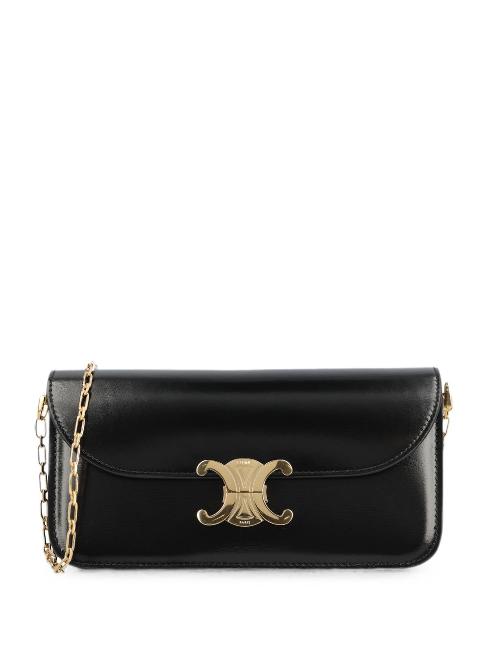 CELINE TRIOMPHE CHAIN SMALL LEATHER SHOULDER BAG