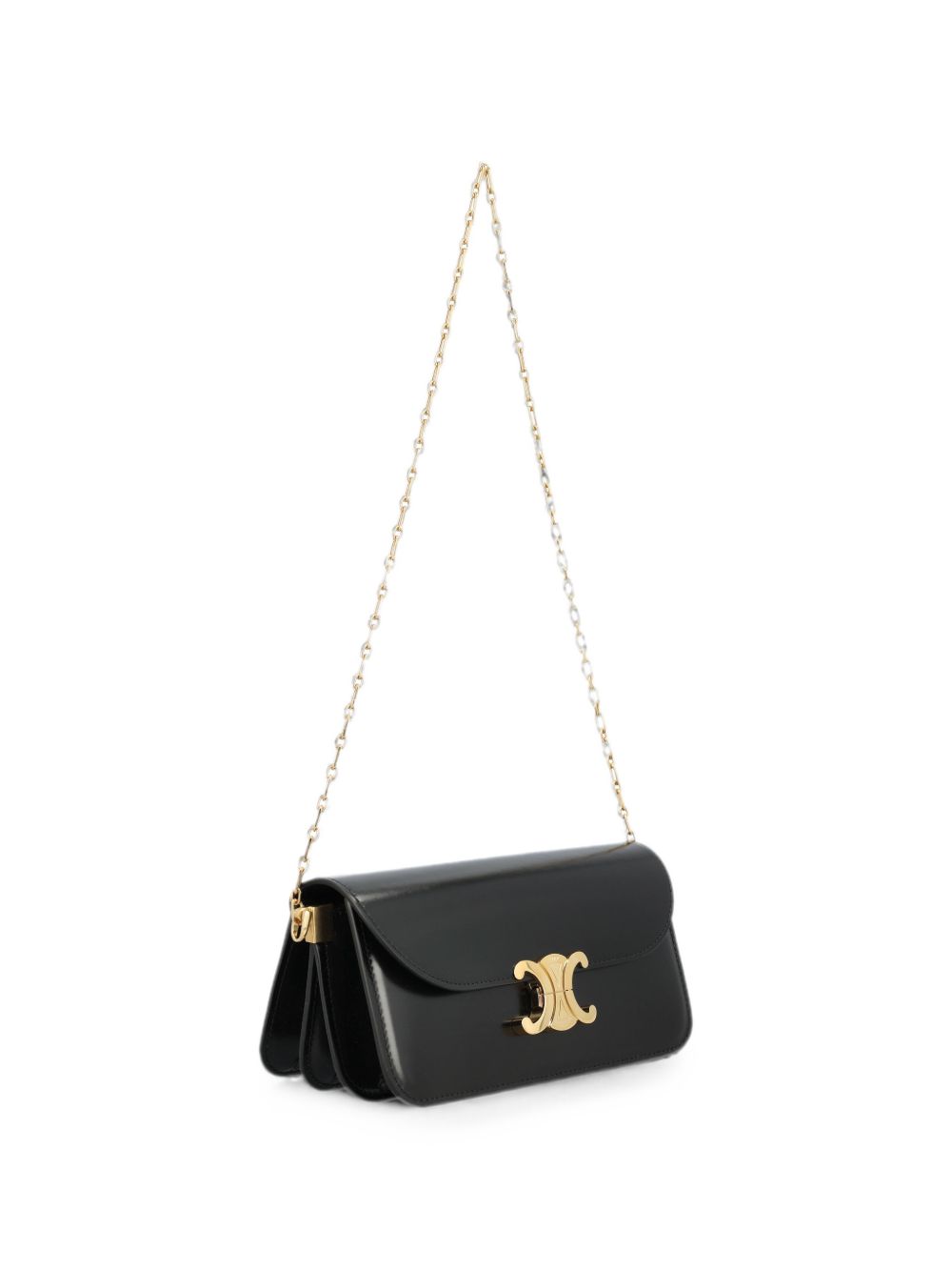 CELINE TRIOMPHE CHAIN SMALL LEATHER SHOULDER BAG