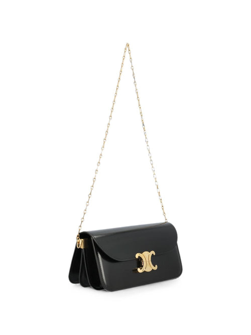 CELINE TRIOMPHE CHAIN SMALL LEATHER SHOULDER BAG