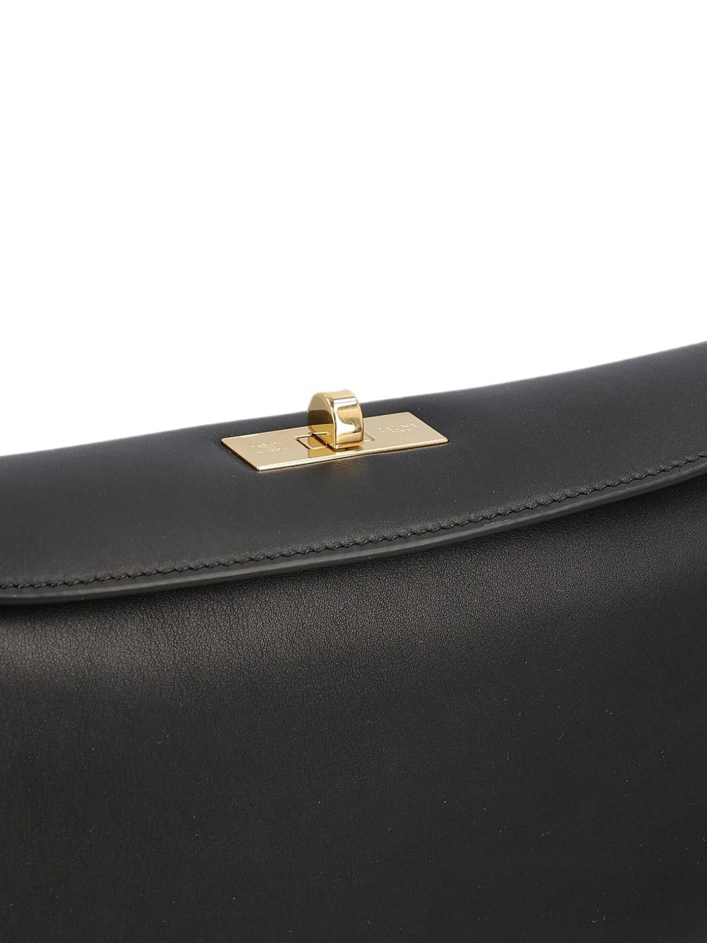 CELINE TURNLOCK LEATHER SHOULDER BAG