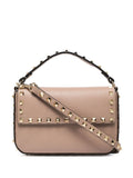 VALENTINO GARAVANI ROCKSTUD LEATHER MINI BAG (BEIGE)