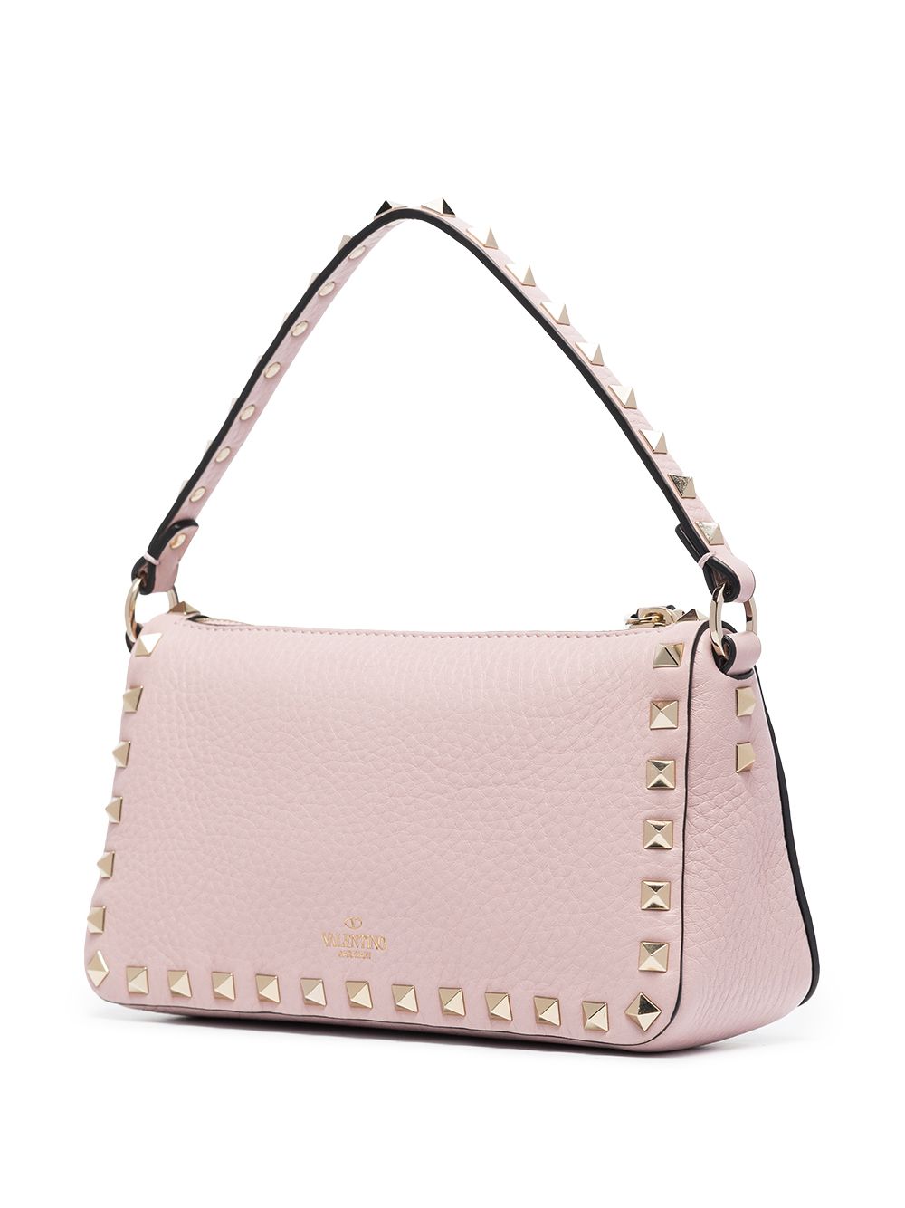 VALENTINO GARAVANI ROCKSTUD SMALL LEATHER BAG (PINK)
