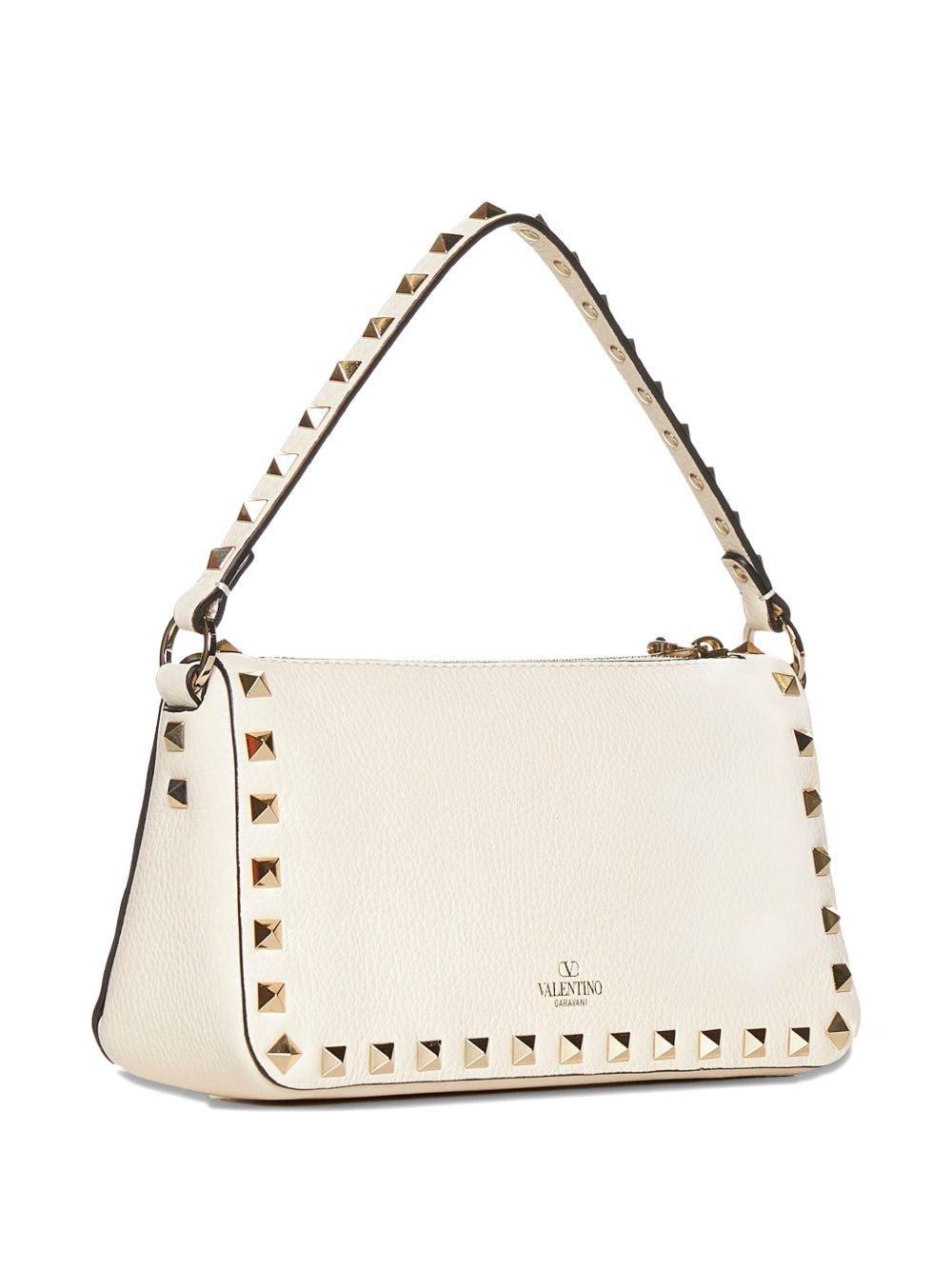VALENTINO GARAVANI ROCKSTUD SMALL LEATHER BAG (IVORY)