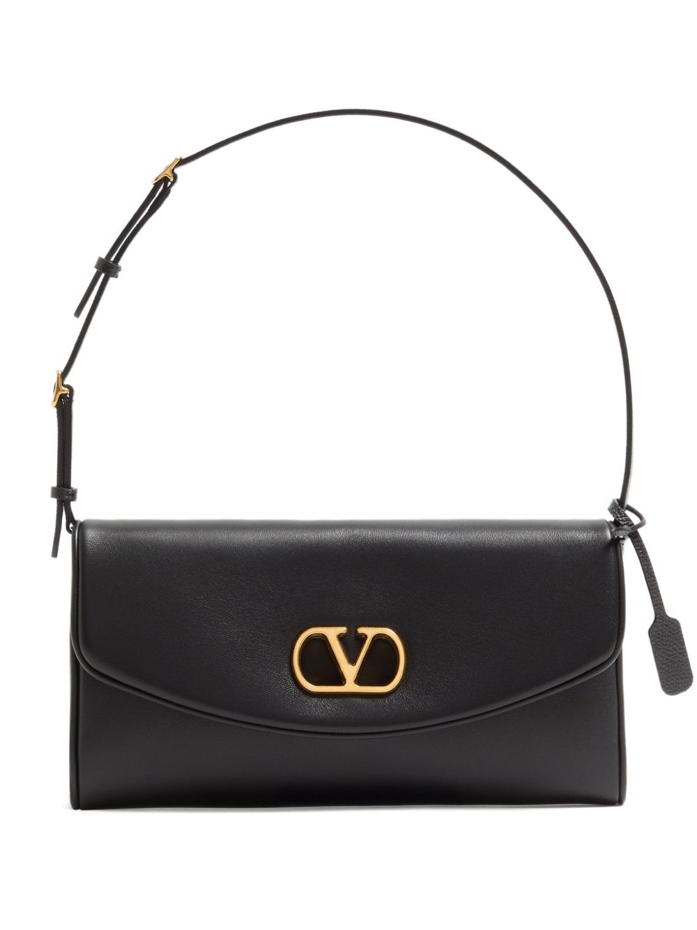 VALENTINO GARAVANI DEVAIN SMALL LEATHER BAG (BLACK)