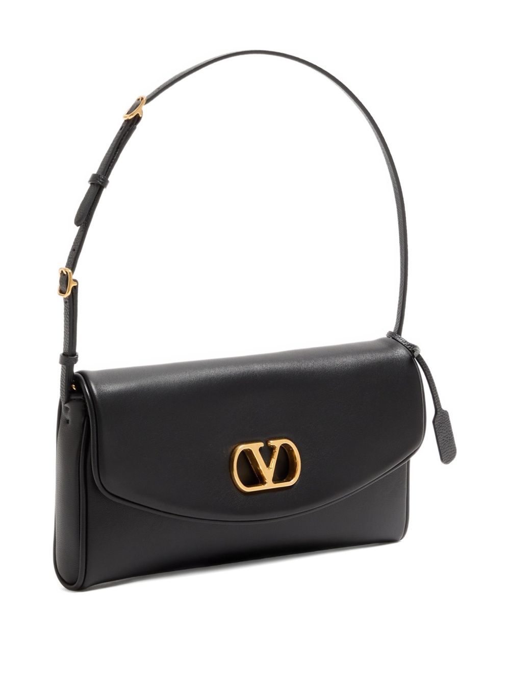 VALENTINO GARAVANI DEVAIN SMALL LEATHER BAG (BLACK)