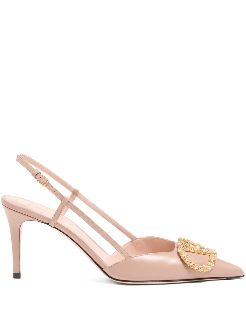 VALENTINO GARAVANI VLOGO SIGNATURE LEATHER SLINGBACK