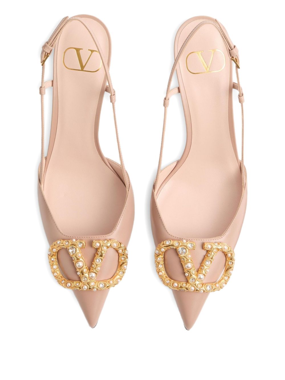 VALENTINO GARAVANI VLOGO SIGNATURE LEATHER SLINGBACK