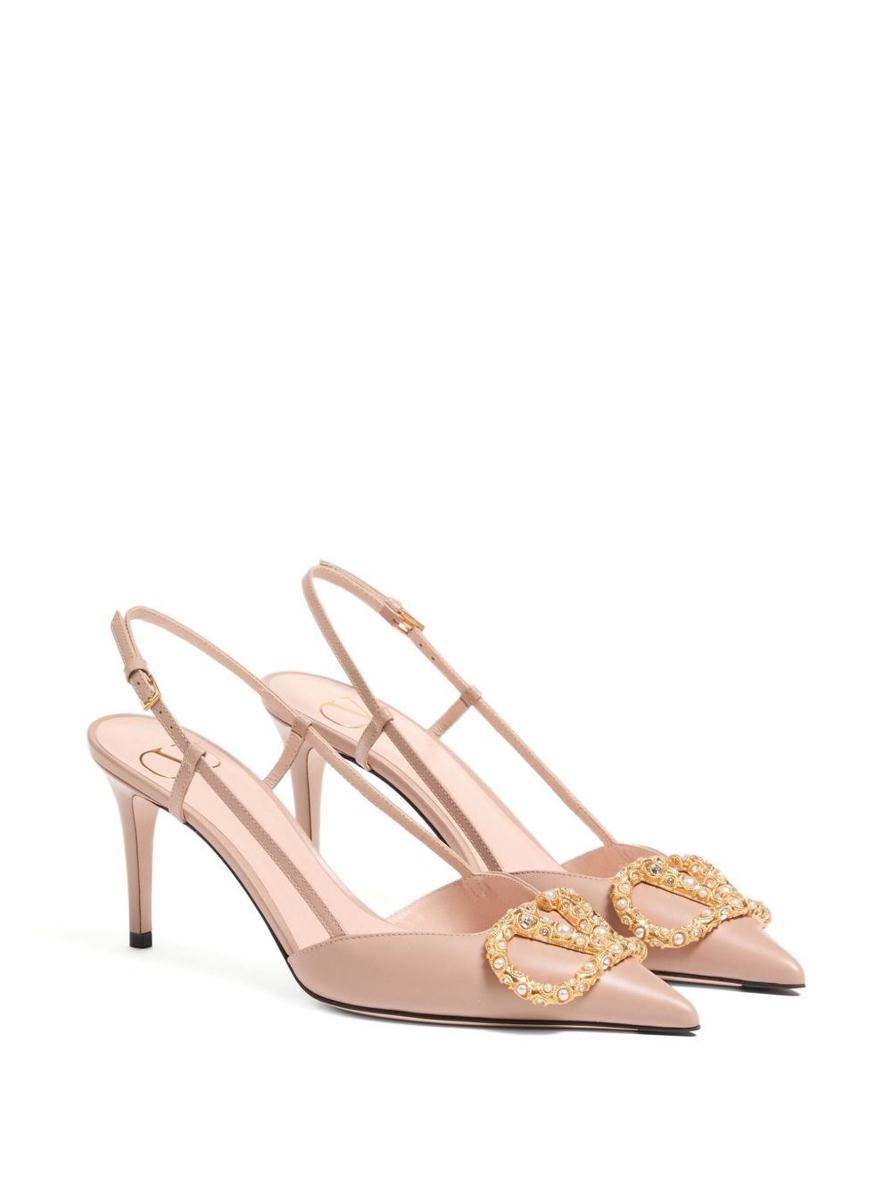 VALENTINO GARAVANI VLOGO SIGNATURE LEATHER SLINGBACK