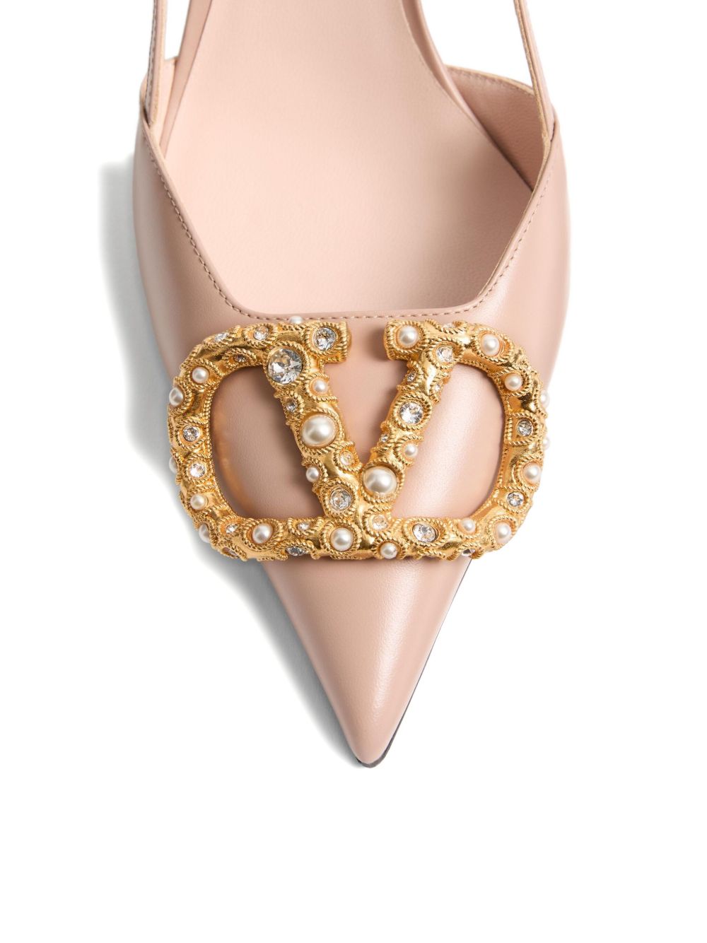VALENTINO GARAVANI VLOGO SIGNATURE LEATHER SLINGBACK