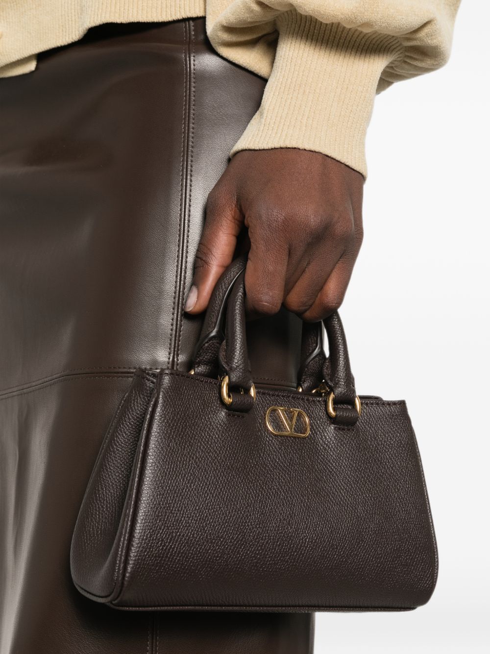 VALENTINO GARAVANI VLOGO SIGNATURE LEATHER MINI BAG